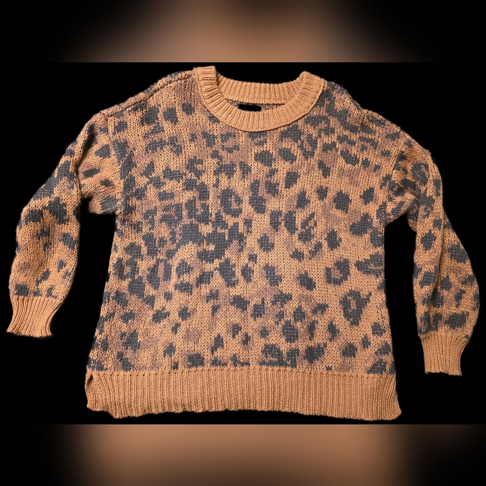 Aerie Brown and Black Knit Sweater